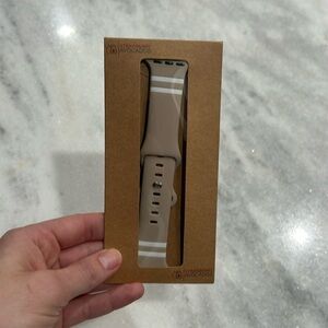 Strawberry avocados Skylar tan and white iwatch band